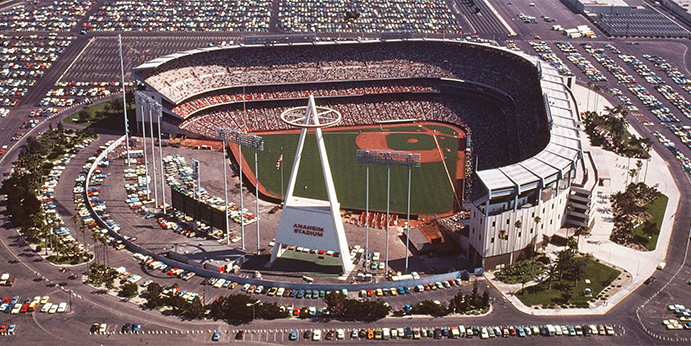 Angels Stadium of Anaheim Aerial
