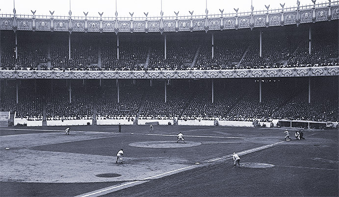 Polo Grounds and Yankee Stadium, New York City, ca 1943 – Only the