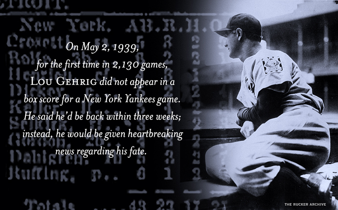 TSN Archives: How Lou Gehrig described his weakening condition, end of  streak to The Sporting News in 1939