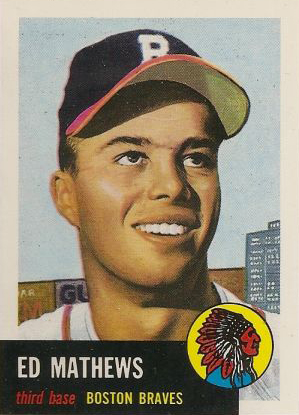 Eddie Mathews 1953 baseball card