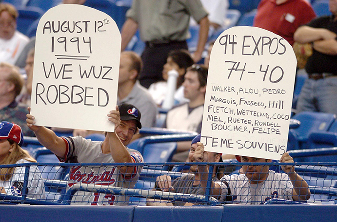 Protesting Montreal Expos fans