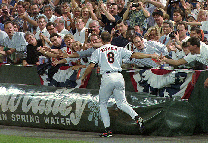 Cal Ripken Jr.'s Victory Lap in his 2,131st consecutive game played