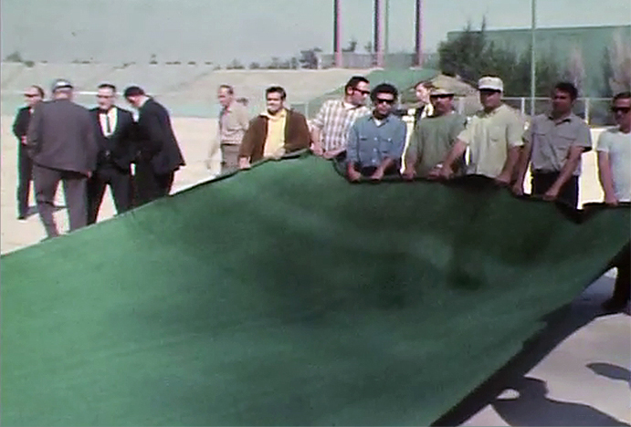 Artificial Turf being laid down at Candlestick Park