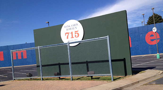 Hank Aaron 715th home run wall remaining today