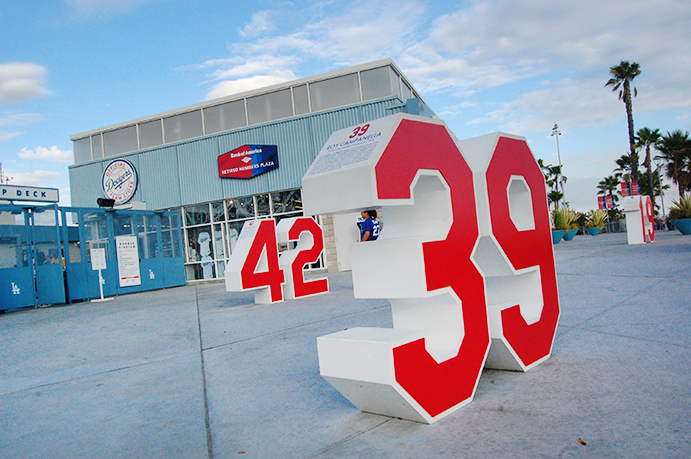 Retired Numbers Plaza at Dodger Stadium - my favorites  Dodgers baseball,  Baseball history, Los angeles dodgers