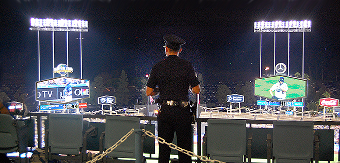 Police at Dodger Stadium