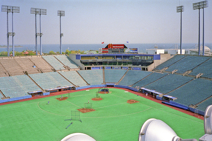 Exhibition Stadium, from the left-field roof
