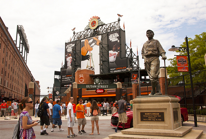 Oriole Park At Camden Yards Blueprint Mural - Murals Your Way