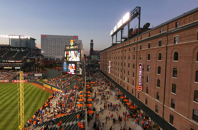 Eutaw Street behind Oriole Park at Camden Yards