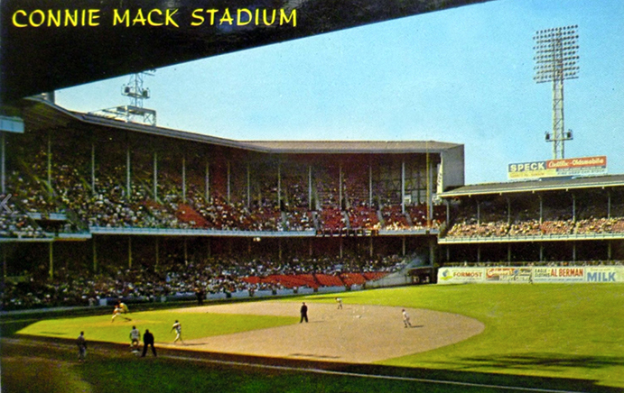 Philadelphia A's Mickey Cochrane, Connie Mack and Lefty Grove at Shibe Park  in 1931