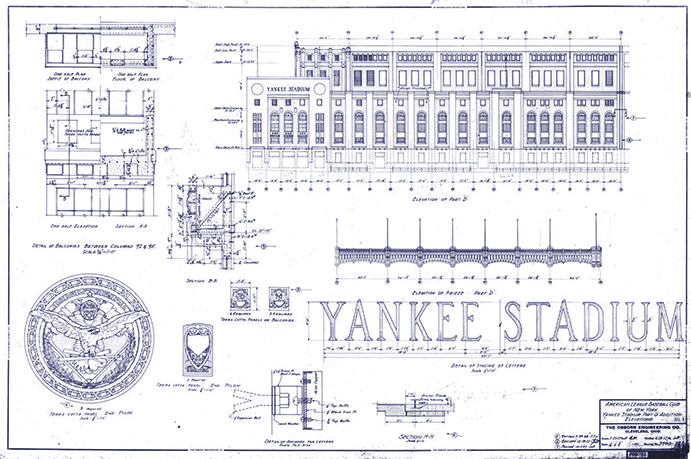 Old Yankee Stadium Blueprints