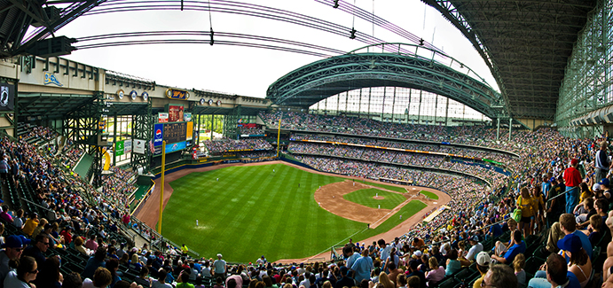 Inside panorama at American Family Field