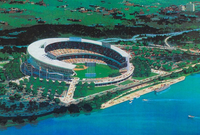 Early rendition of Three Rivers Stadium