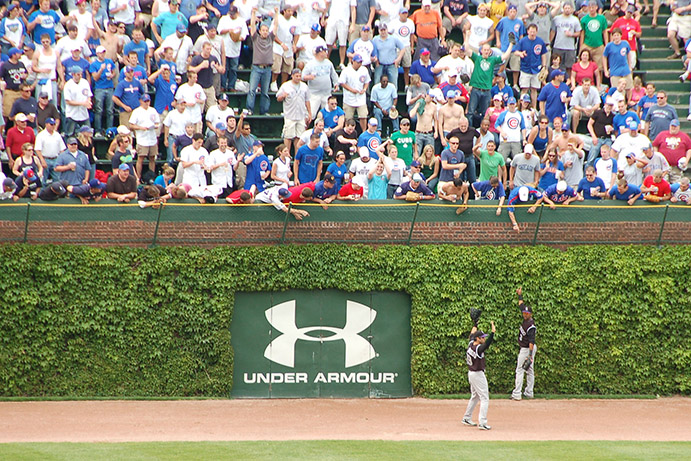 Ground-rule double in ivy at Wrigley Field